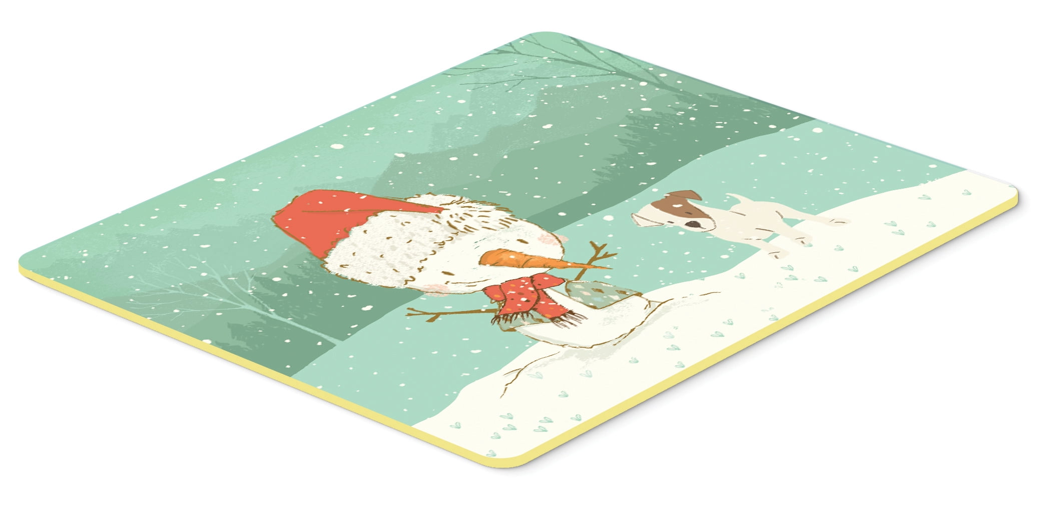 Jack Russell Terrier Snowman Christmas Kitchen or Bath Mat 24x36