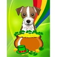 thumbnail image 1 of Jack Russell Terrier St. Patrick's Day Flag Canvas House Size, 1 of 4