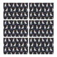thumbnail image 1 of Jack Russell Terrier Summer Placemats Table Placemats Set Of 6-Linen Kitchen Washable Placemats Table Mats 11.8"x17.7"Non-Slip Heat Resistant, 1 of 5