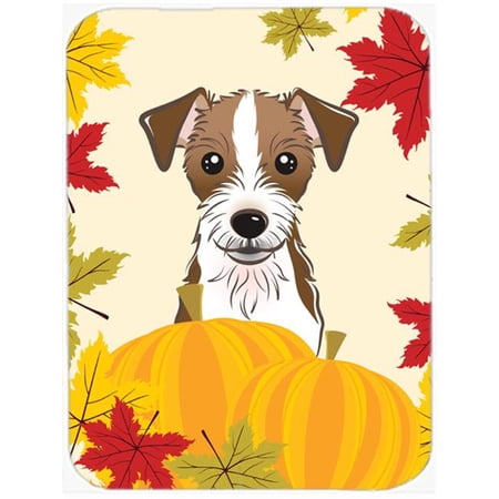Jack Russell Terrier Thanksgiving Glass Cutting Board Large