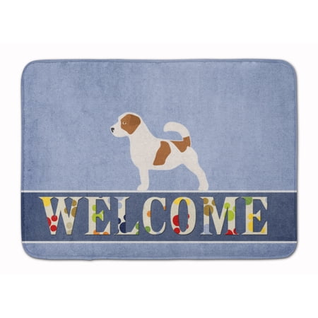 Jack Russell Terrier Welcome Machine Washable Memory Foam Mat