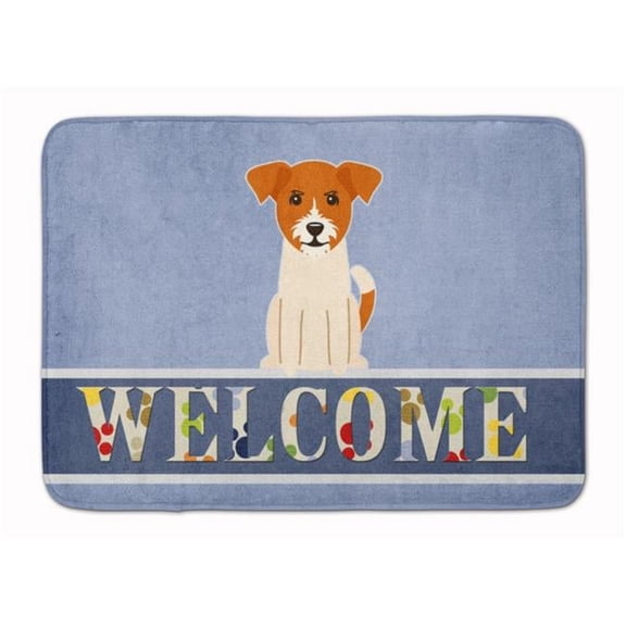 Jack Russell Terrier Welcome Machine Washable Memory Foam Mat