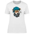 thumbnail image 1 of Jack Russell Terrier With Hat Tee Women's -Image by Shutterstock, 1 of 2