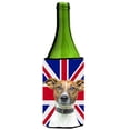 thumbnail image 1 of Jack Russell Terrier with English Union Jack British Flag Wine bottle sleeve Hugger, 1 of 1