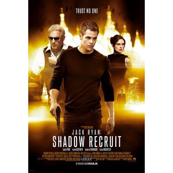 Jack Ryan Shadow Recruit Movie Poster Metal Sign 8Inx 12In Metal Print 8x12 Square Adults Best Posters