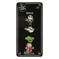 thumbnail image 1 of Jack and Sally Gothic Jewelry: 4-Piece Adjustable Rings for Girls (Rings For Kids) Gothic Ring Sets with Jack Skellington with all Fav The Nightmare Before Christmas Characters Cute Rings Ages 4+, 1 of 5