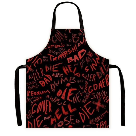 Jack Sally Halloween Apron Cartoon Flannel Baking Gardening Sewing BBQ Waterproof Cute Gifts 29.5" X 25.5"