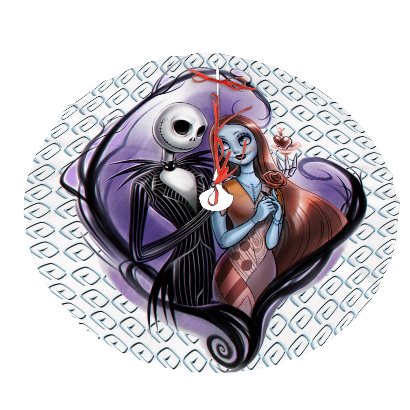 Jack Sally Skellington Skull Christmas Tree Skirts,Halloween Spider Net