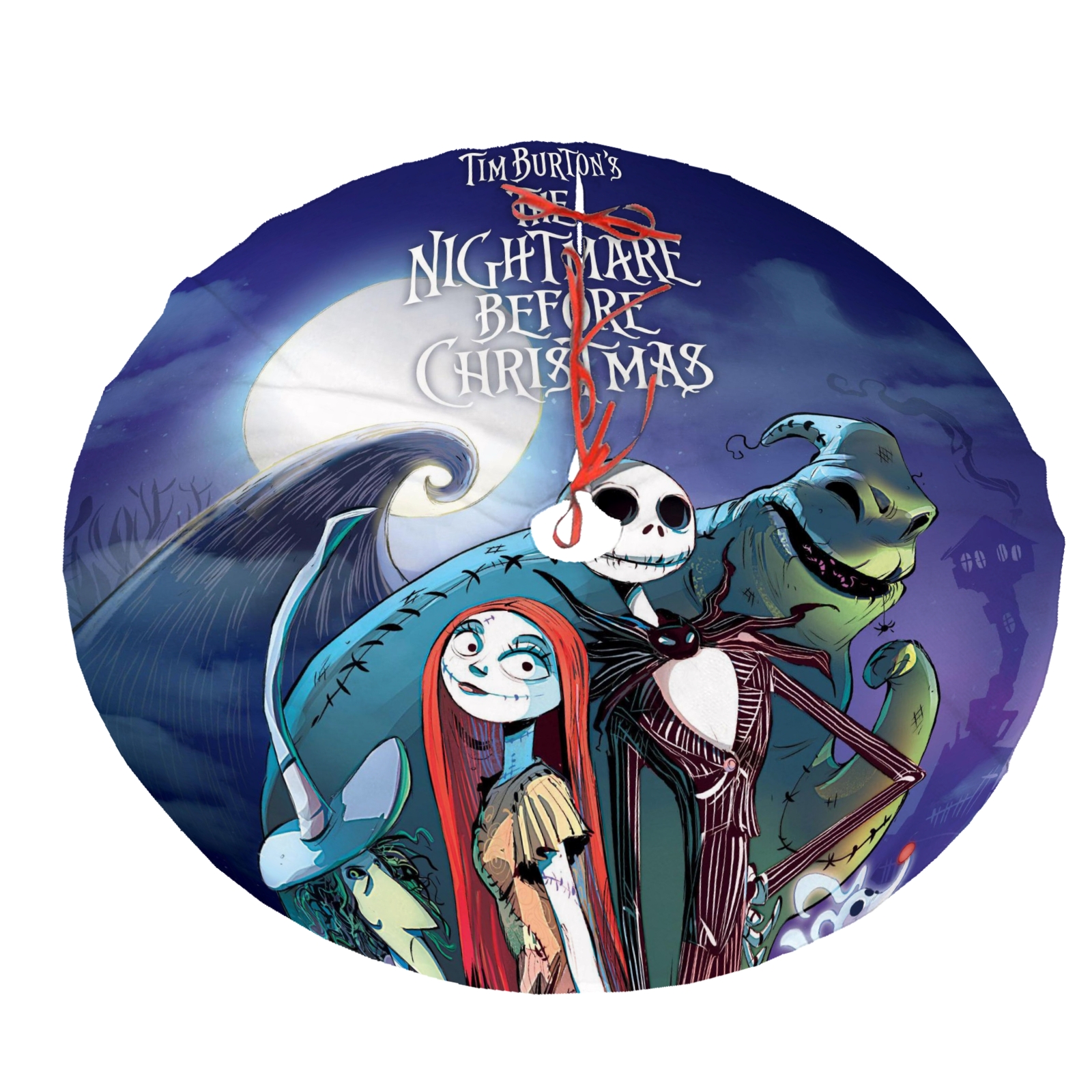 Jack Sally Skellington Skull Christmas Tree Skirts,Merry Christmas Tree