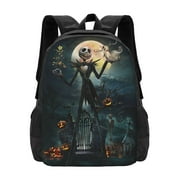 Jack Skellington Backpack Cartoon Backpacks Schoolbag Laptop Bag Travel Camping Outdoor Sports Backpack For Kids/Girls