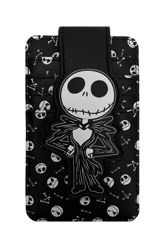 Jack Skellington Card Holder Wallet Button Snap Closure