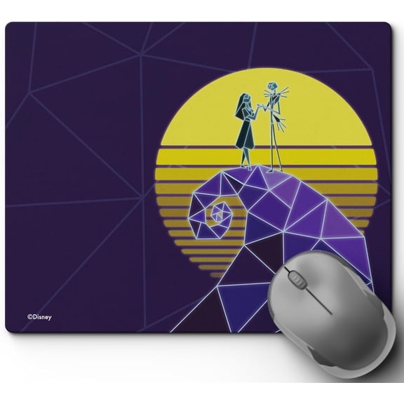 Disney Jack Skellington Gaming Mouse Pad, Non-Slip, Spill Resistant, Rubber Base, 10.25 x 8.25 in