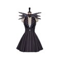 thumbnail image 1 of Jack Skellington Inspired Black Striped Dress - Women's Elegant Gothic dress, 1 of 6