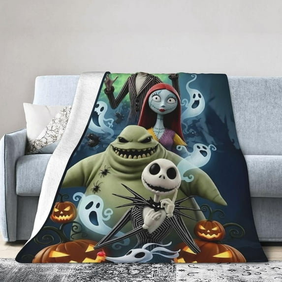 Jack Skellington Jack and Sally Blanket, Ultra Soft Blanket, Suitable for Beds, Sofas, and Travel