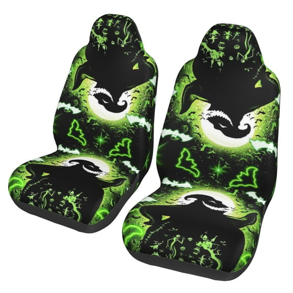 Jack Skellington The Nightmare Before Christmas Car Seat Cover, 2PCS Vehicle Seat Universal Auto Front Seats Protector Fit Car SUV Sedan Truck for Women Men