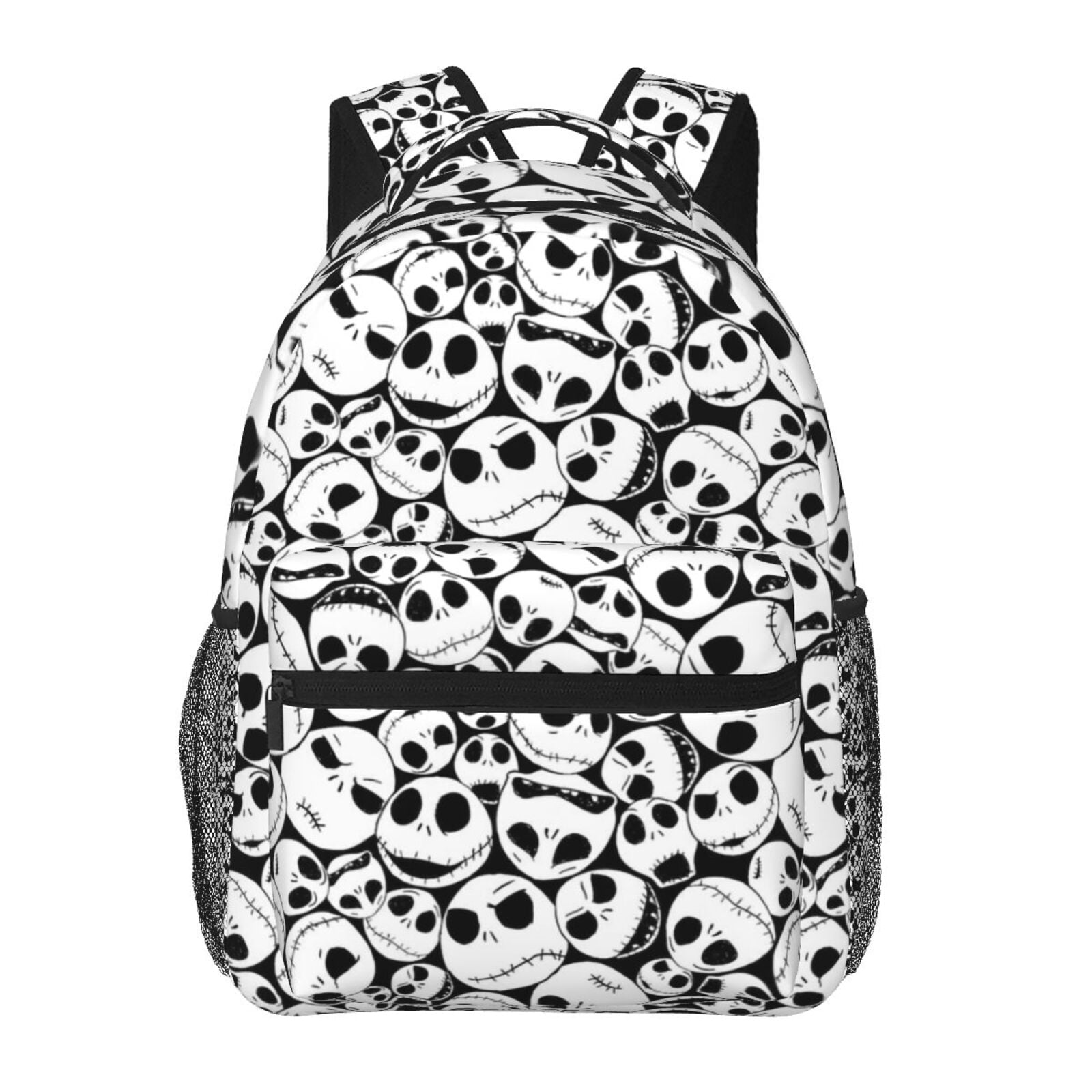 Jack Skellington Skull Adjustable Laptop Backpack School Student Book