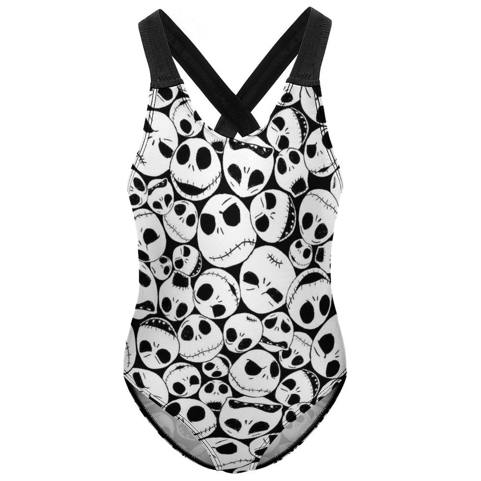 Jack Skellington Skull Girl's One-piece Swimsuit Summer Children's