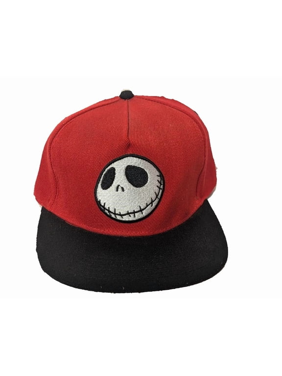Jack Skellington Snapback Hat Baseball Hat - one size fit most (red and black )
