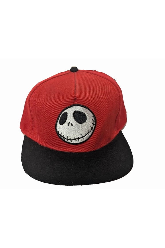 Jack Skellington Snapback Hat Baseball Hat - one size fit most (red and black )