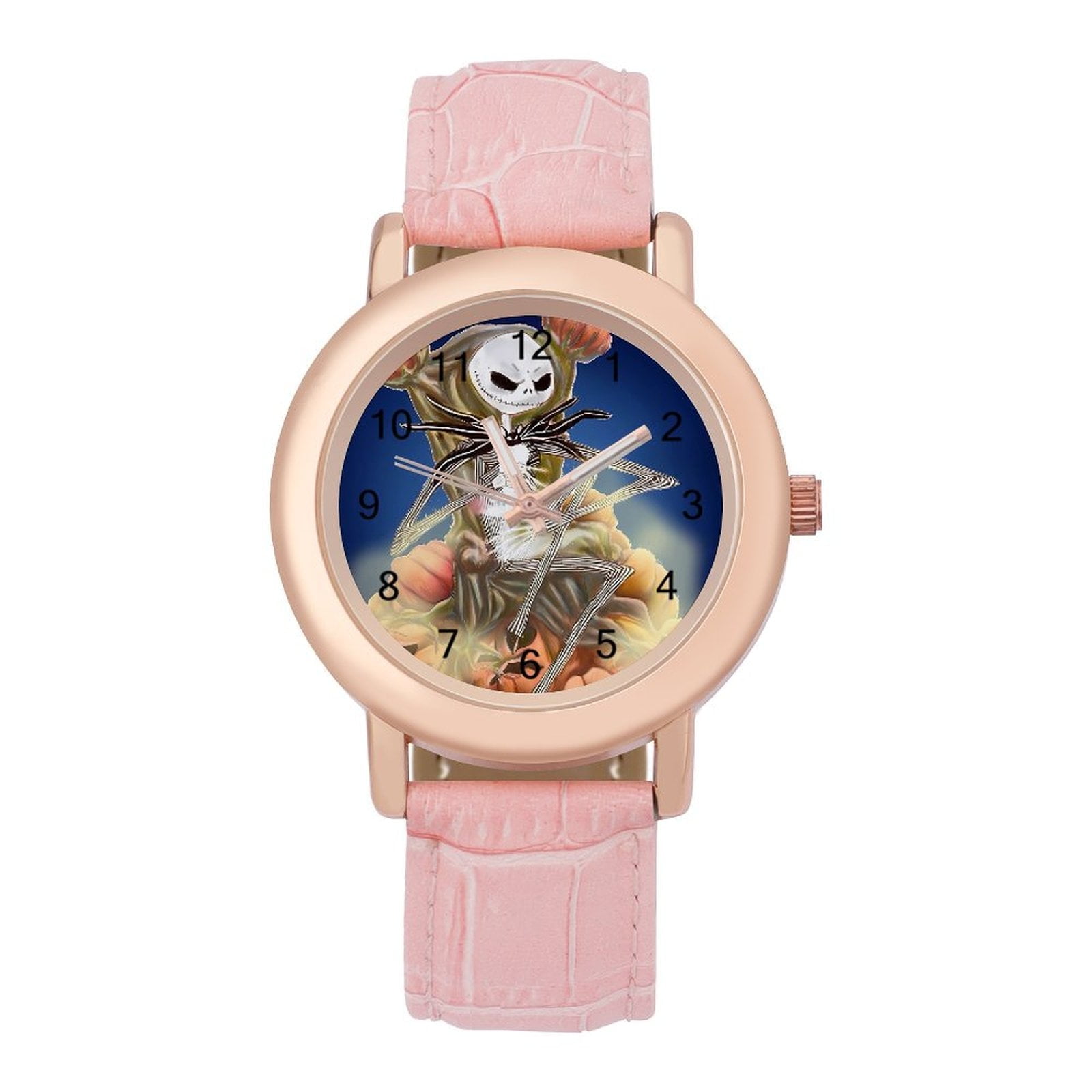 Jack Skellington Soft Leather Strap Watch Adult Classic Ladies