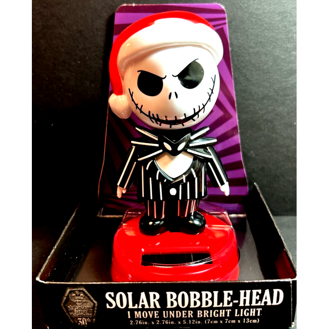 Jack Skellington Solar BobbleHead "The Nightmare Before" By Tim Burton 5"