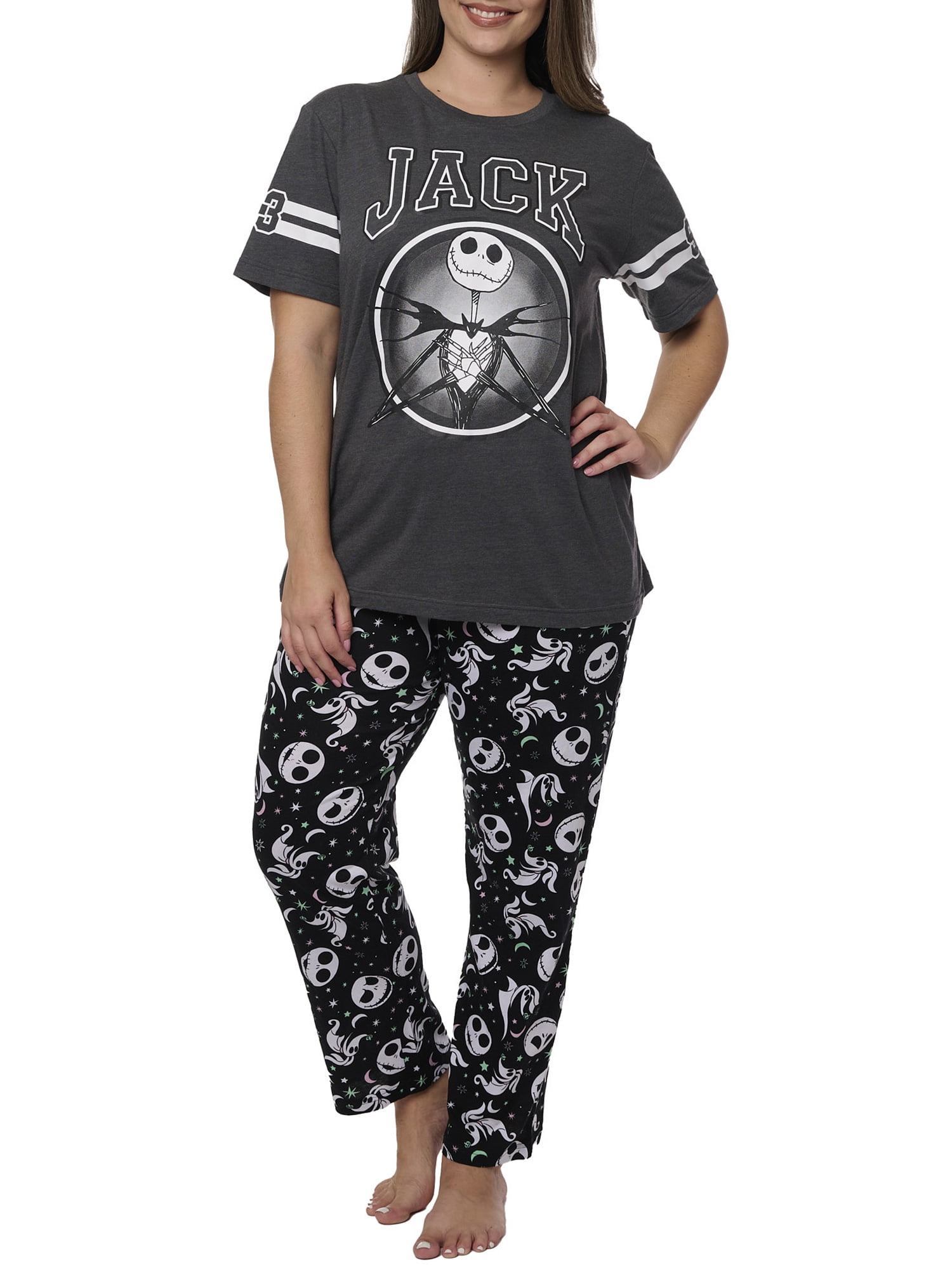 Disney Women s Nightmare Before Christmas Long Sleeve Top and Pants and Socks 3 Piece Gift Set Sizes XS 3X Walmart