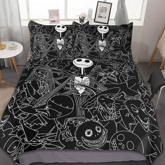 Jack Skellington The Nightmare Before Christmas 3 Piece Bedding Sets Decor Comforter Sets With One Duvet Cover Two Pillowcases