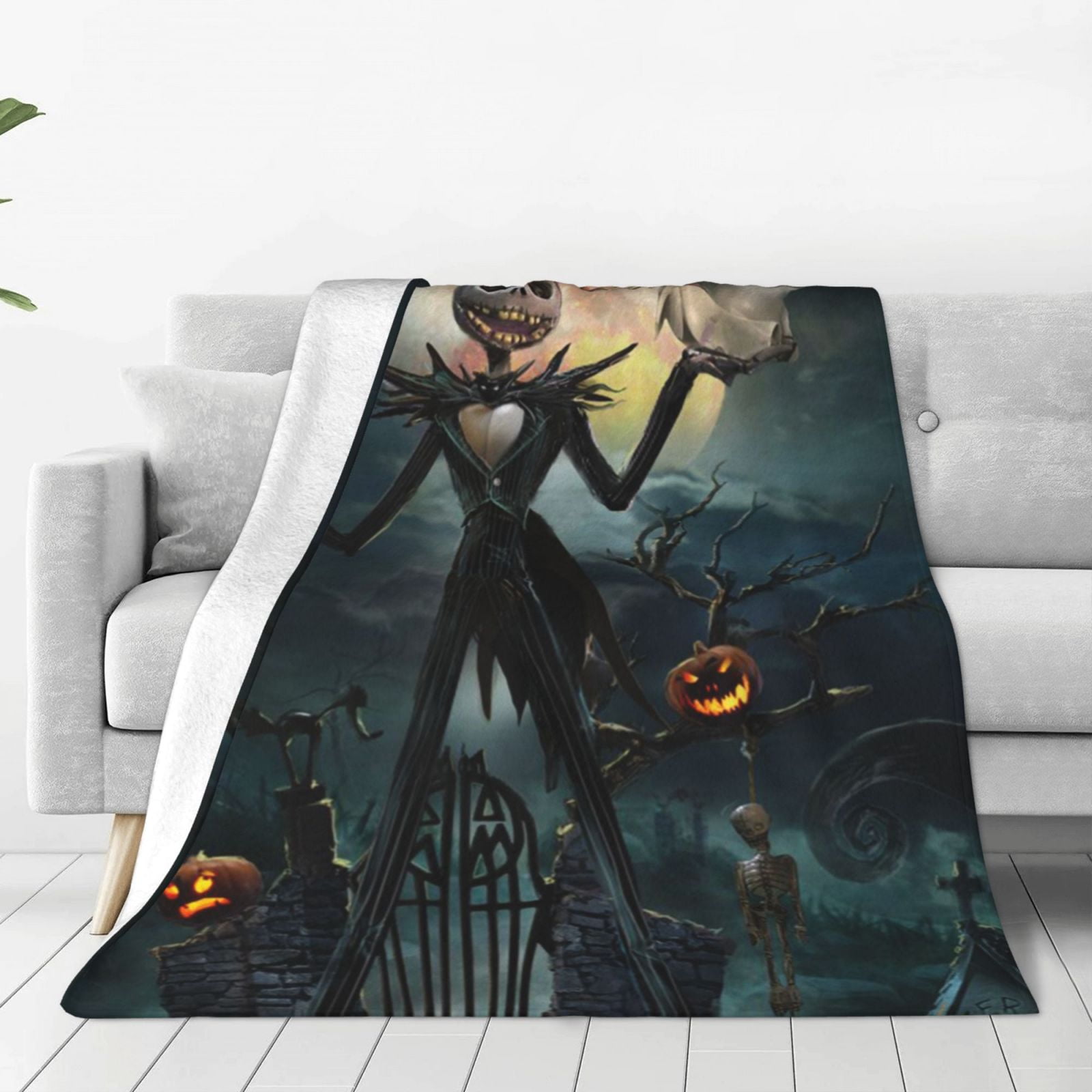 Jack Skellington The Nightmare Before Christmas Flannel Blanket Cozy