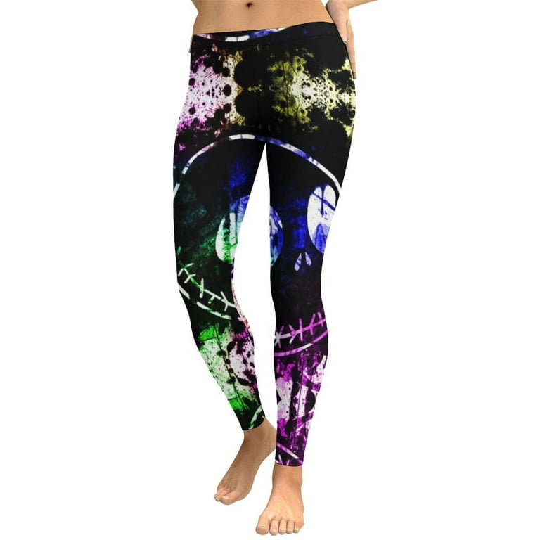 Jack Skellington The Nightmare Before Christmas Women s Yoga Pants High Waisted Tummy Control Non See Through Running Workout Leggings Athletic Pant Walmart