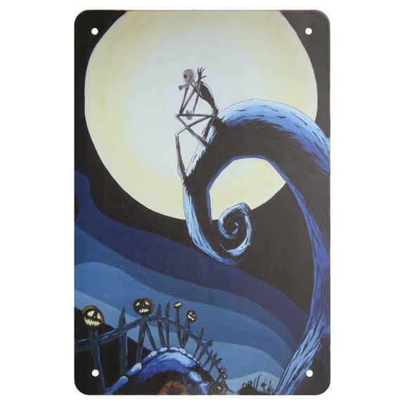 Jack Skellington Tin Sign Nightmare Before Christmas Kitchen Decor 8x12 inch Cartoon Horror Movie Vintage Sign