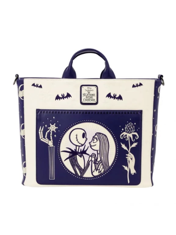 Jack Skellington and Sally Night Sky Convertible Backpack and Tote Bag By Loungefly