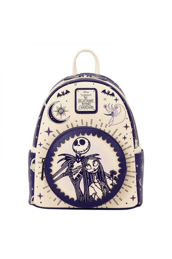 Jack Skellington and Sally Night Sky Mini Backpack By Loungefly