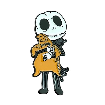 Jack Skellington with Oogie Pin - Nightmare Before Christmas Cartoon Pin