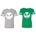 thumbnail image 1 of Jack Skull Matching Couple Cotton Jerseys (Men Heather / Women Green) (Men XXXL / Women XXL), 1 of 3