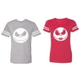 thumbnail image 1 of Jack Skull Matching Couple Cotton Jerseys (Men Heather / Women Red) (Men XXXL / Women XXL), 1 of 3