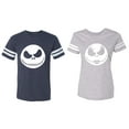thumbnail image 1 of Jack Skull Matching Couple Cotton Jerseys (Men Navy / Women Heather) (Men L / Women XL), 1 of 3