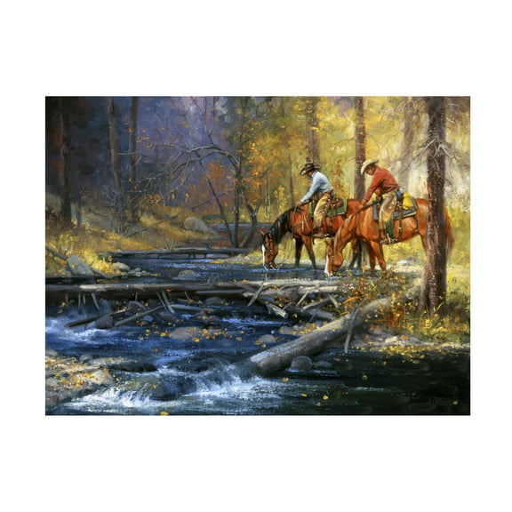 Trademark Fine Art Jack Sorenson Cold Water And Falling Leaves Canvas Wall Art - 14x19