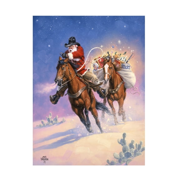 Jack Sorenson 'Santas Big Ride' Canvas Art