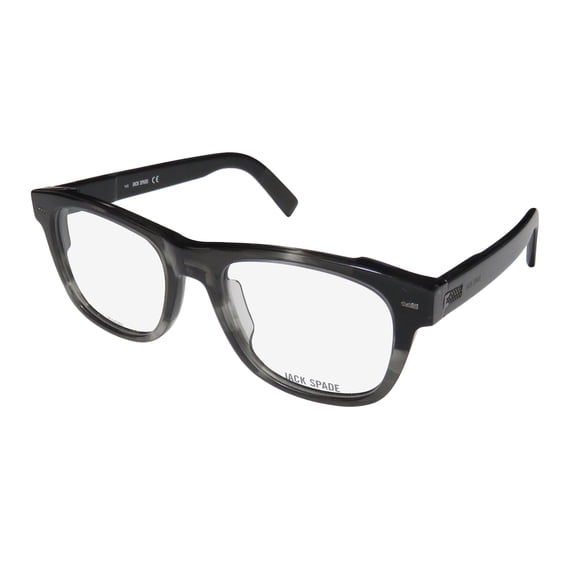 NEW JACK SPADE TRUNER MENS/WOMENS DESIGNER FULL-RIM STRIPED GRAY CLASSIC DESIGN AFFORDABLE DISTINCT FRAME DEMO LENSES 51-19-145 EYEGLASSES/EYE GLASSES