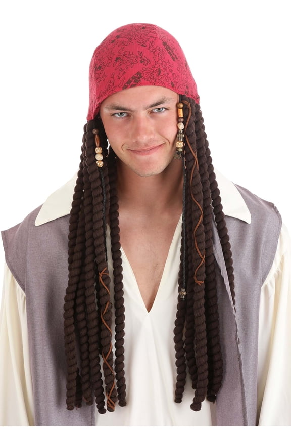 Jack Sparrow Adult Bandana and Dreads Set