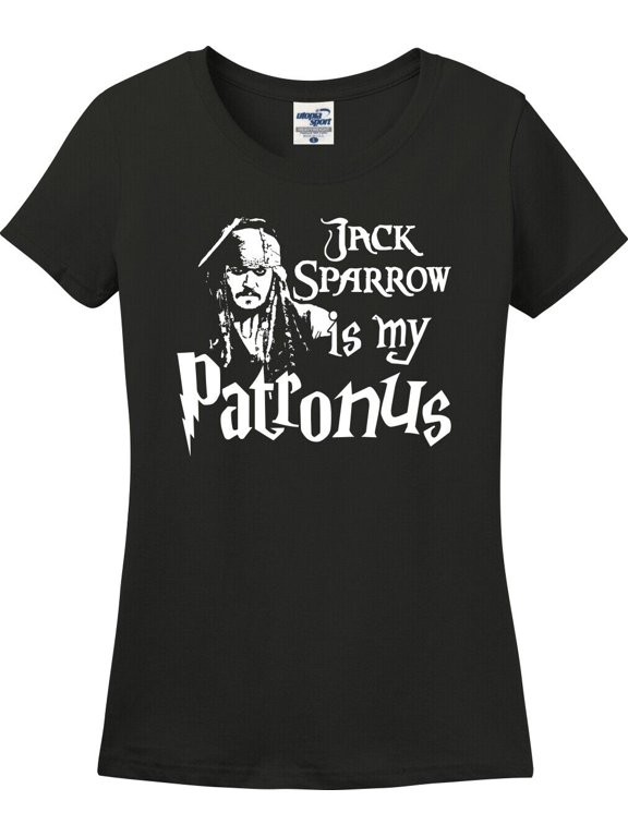 Jack Sparrow Is My Patronus Funny Missy Fit Ladies T-Shirt (S-3X)