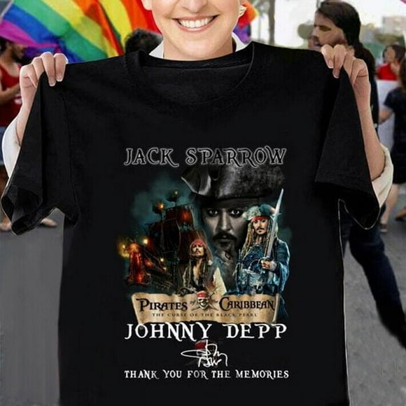 Jack Sparrow Pirates Of The Caribbean Johnny Depp Tshirt Men