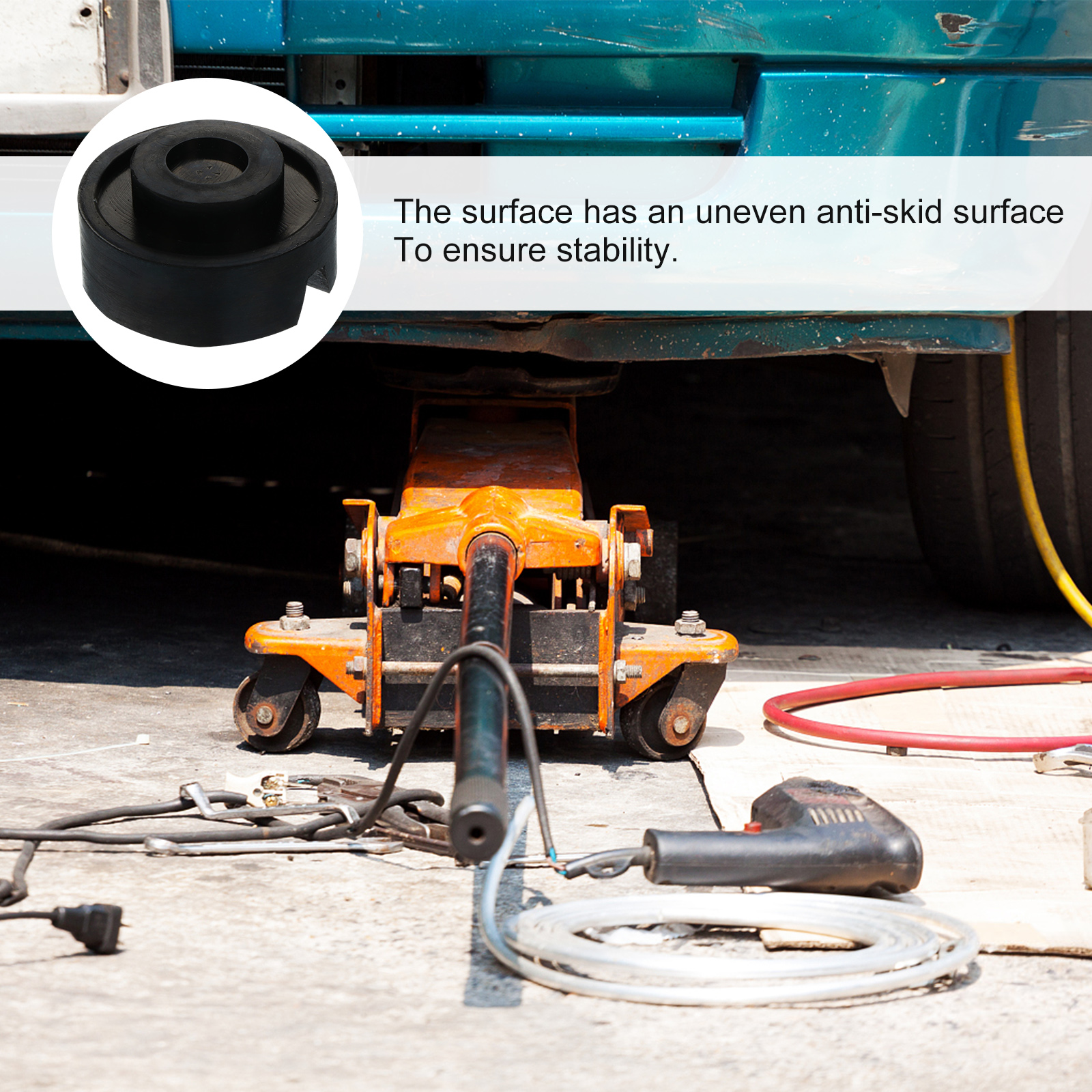 Jack Stand Pads 2pcs Auto Lift Jack Stand Rubber Pad Rubber Floor Jack Pad Frame Rail Adapter