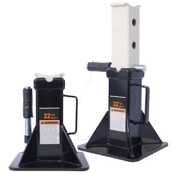 Jack Stands, 22 Ton (44,000 lb) Capacity Car Jack Stands with Lock, 12-20 inch Adjustable Height, for Lifting SUV, Pickup Truck, Car and UTV/ATV, Red, 1 Pair