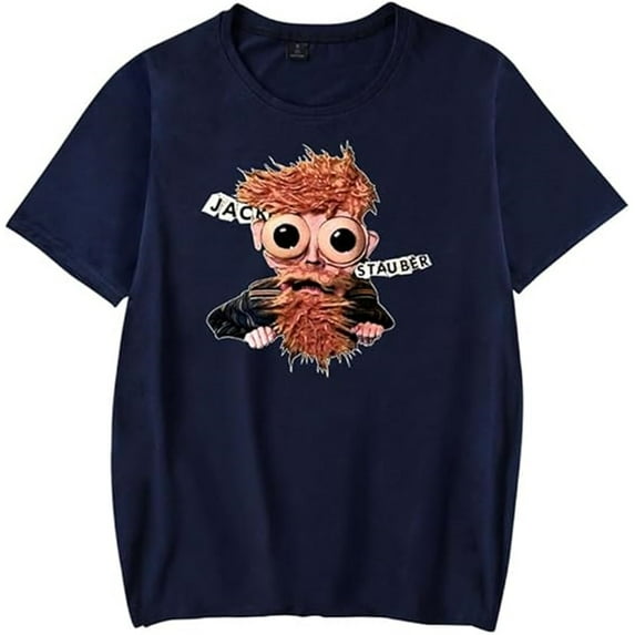 Jack Stauber Merch T-shirt Trendy Fun Print Short Sleeves Men And Women Summer Hip-hop Wear