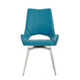 Jack Swivel Turquiose Dining Chair Kit Of 2 Turquoise Stainless Steel