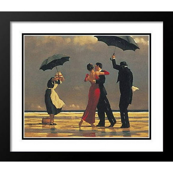 Jack Vettriano Framed and Double Matted Art Print 29x25 "The Singing Butler"