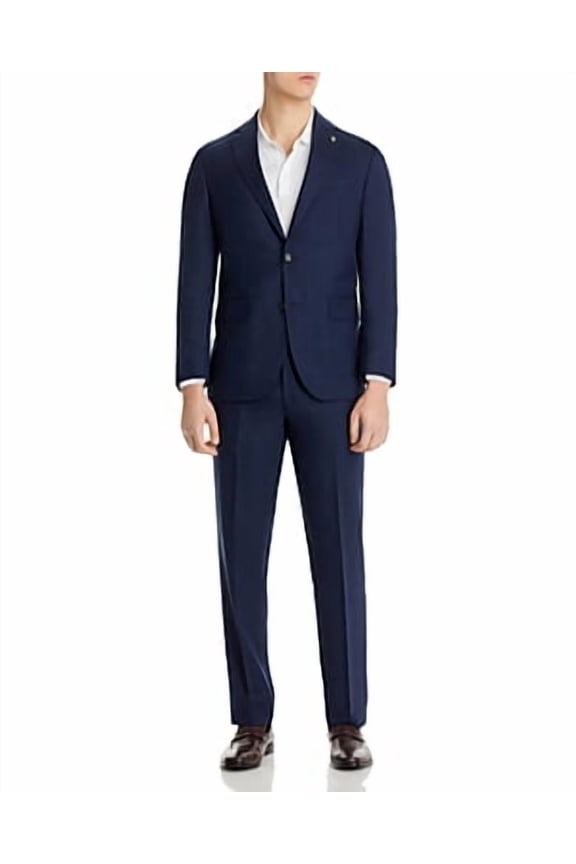 New York Regular Fit Micro Neat Suit 48L / 42W Navy Blue