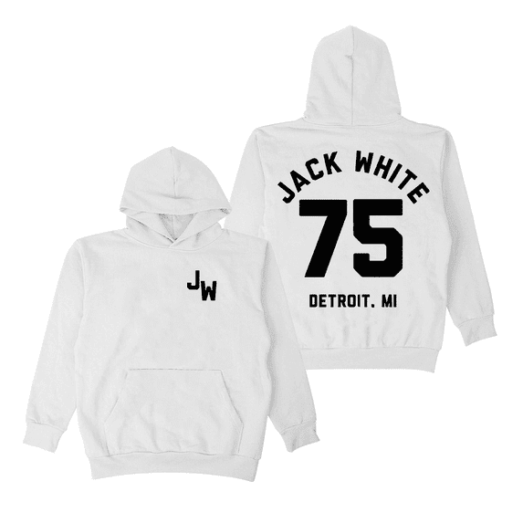 Jack White Merch Hoodie Baseball 75 Logo Printed Hoodies Sweatshirt Women Men Long Sleeve Pullovers