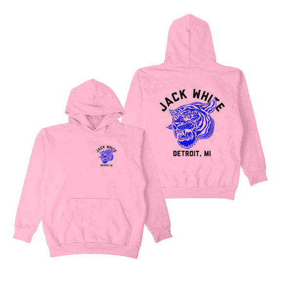 Jack White Merch Hoodie Blue Tiger Logo Hoodies Sweatshirt For Women Men Long Sleeve Pullover